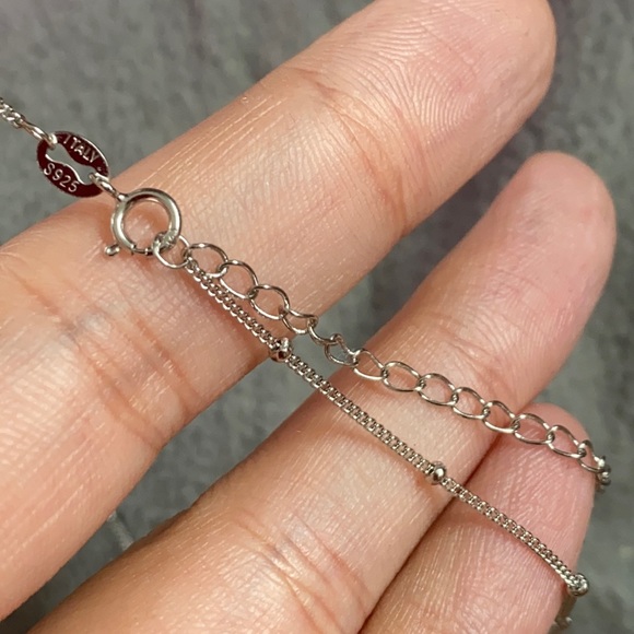 💍SS 925 Silver Beaded Necklace💍 - Picture 3 of 4